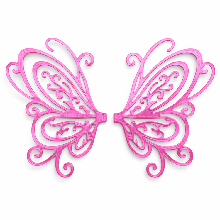 Alas Arabesque rosa para hadas impresas en 3D AradiaShop para figuras y manualidades