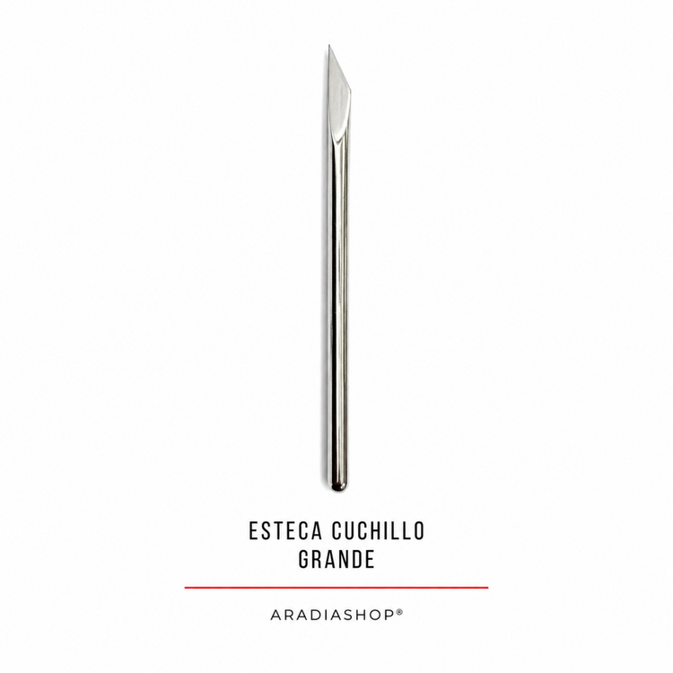 Esteca cuchillo grande de acero inoxidable para corte y modelado en porcelana fría
