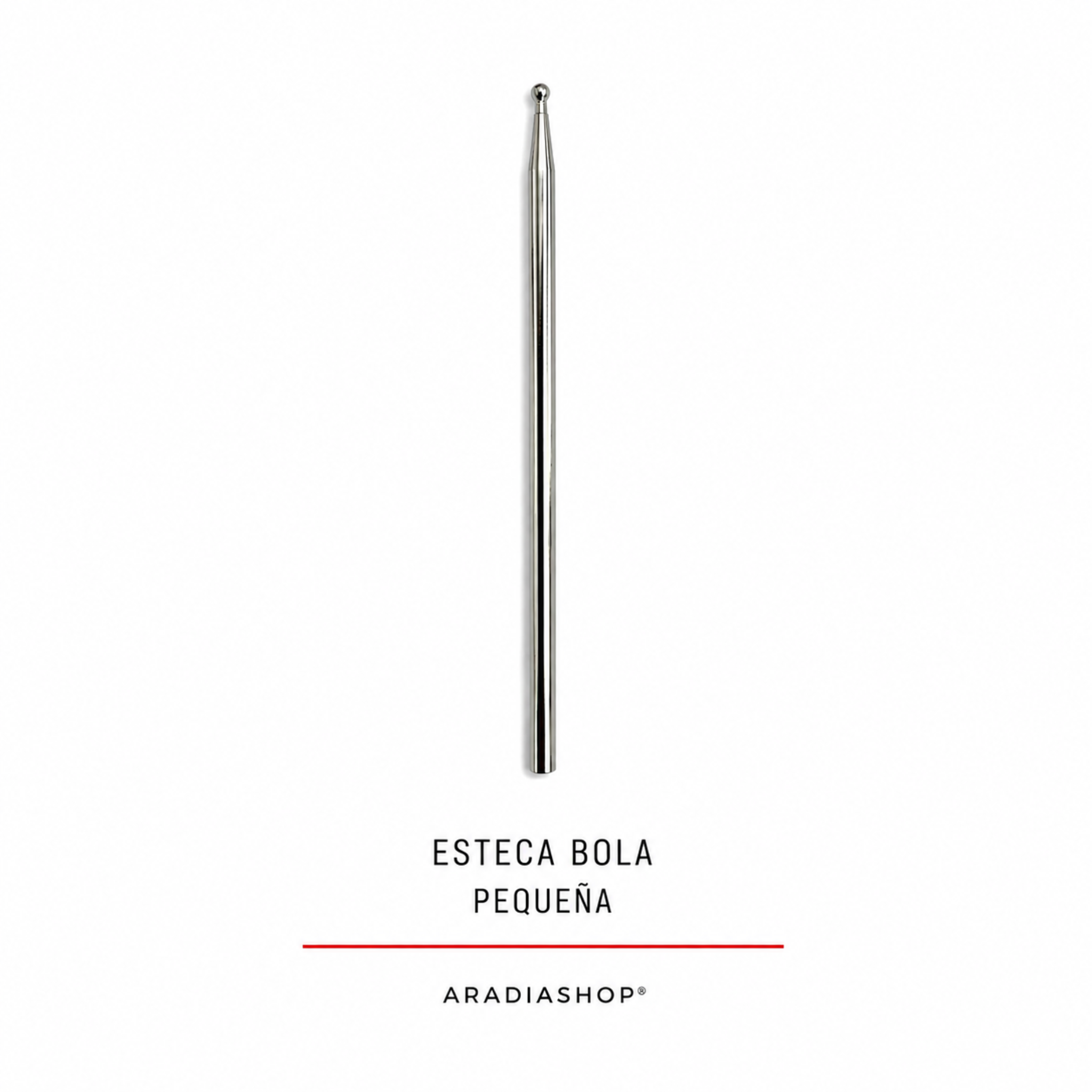 Esteca de bola pequeña de acero inoxidable para modelado en porcelana fría