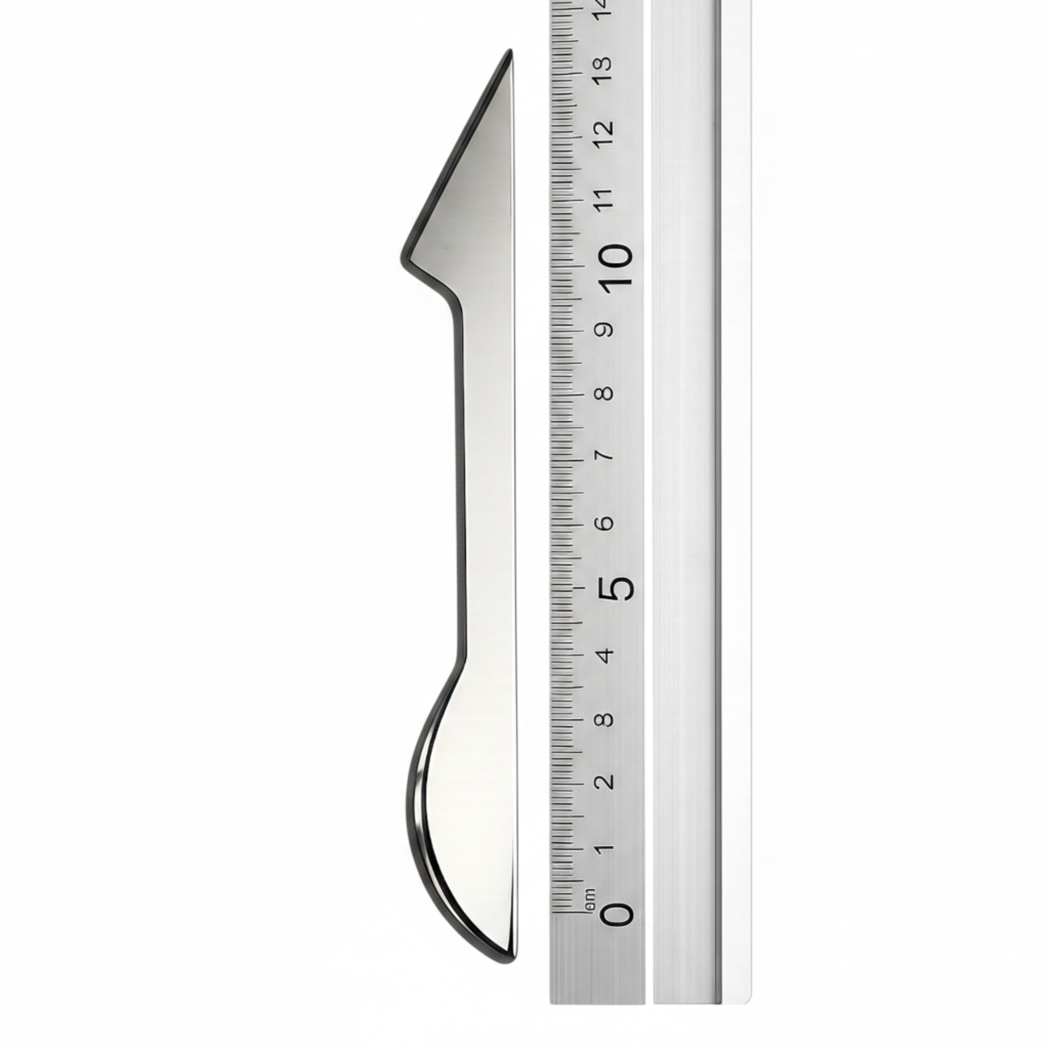 Esteca vainilla cuchillo de acero inoxidable con regla para mostrar medidas en modelado de porcelana fría