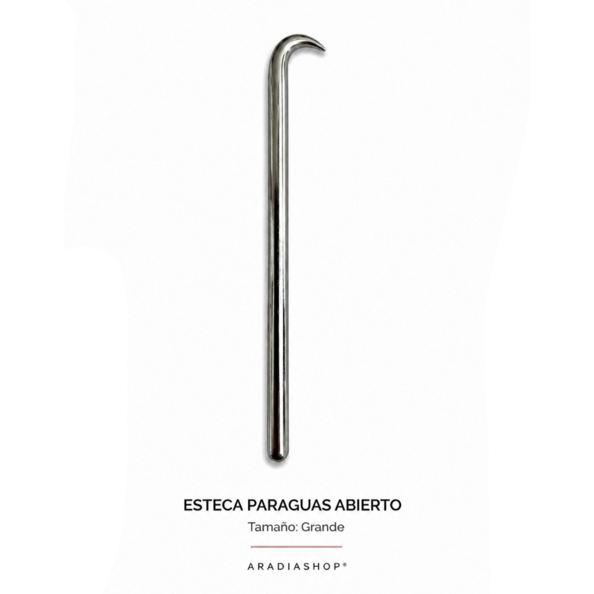 Esteca paraguas abierto grande de acero inoxidable para modelado en porcelana fría