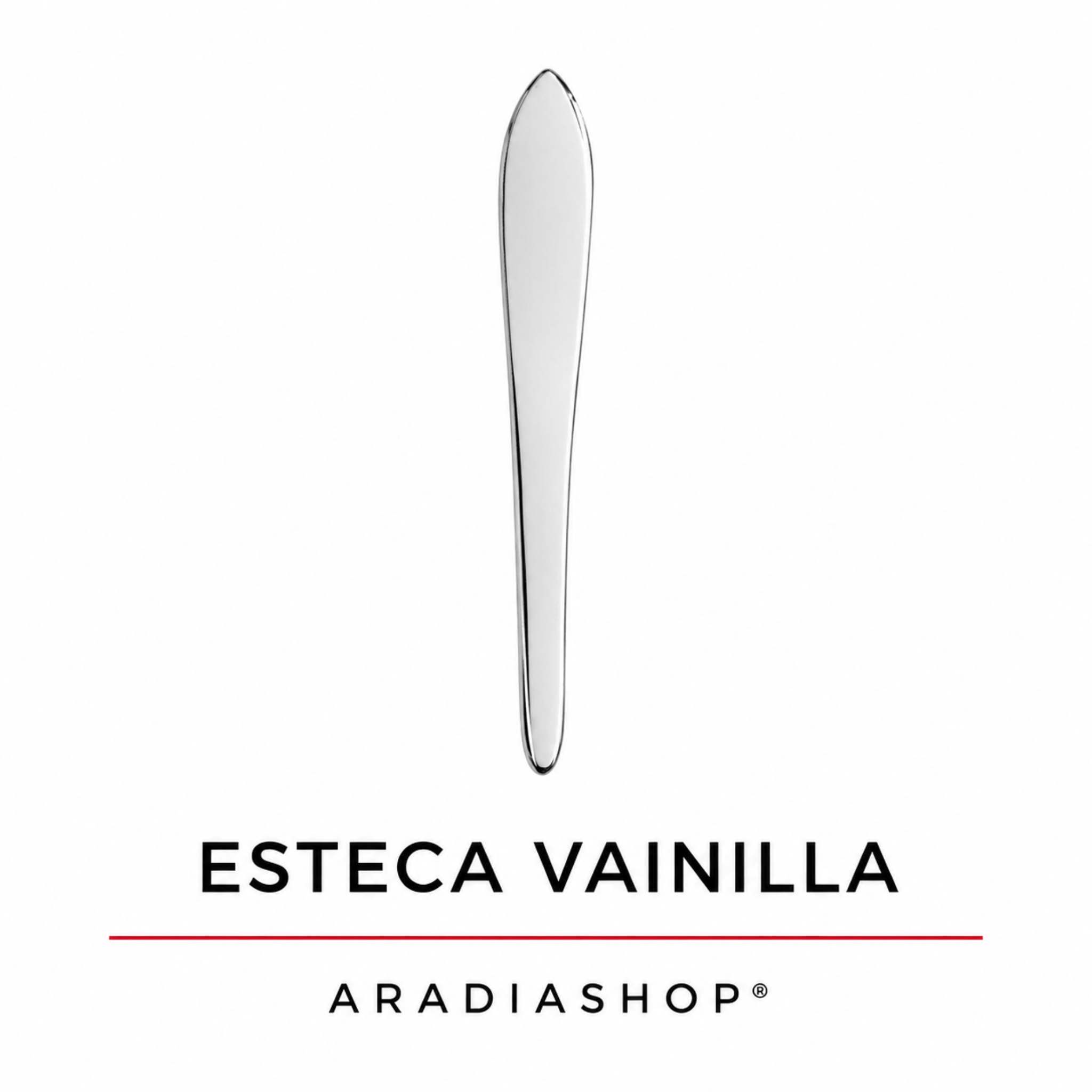 Esteca vainilla de acero inoxidable para modelado en porcelana fría