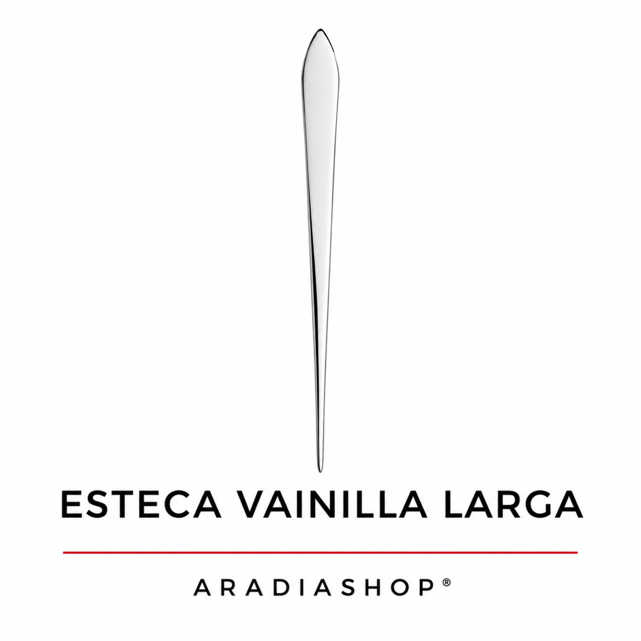 Esteca vainilla larga de acero inoxidable para modelado en porcelana fría
