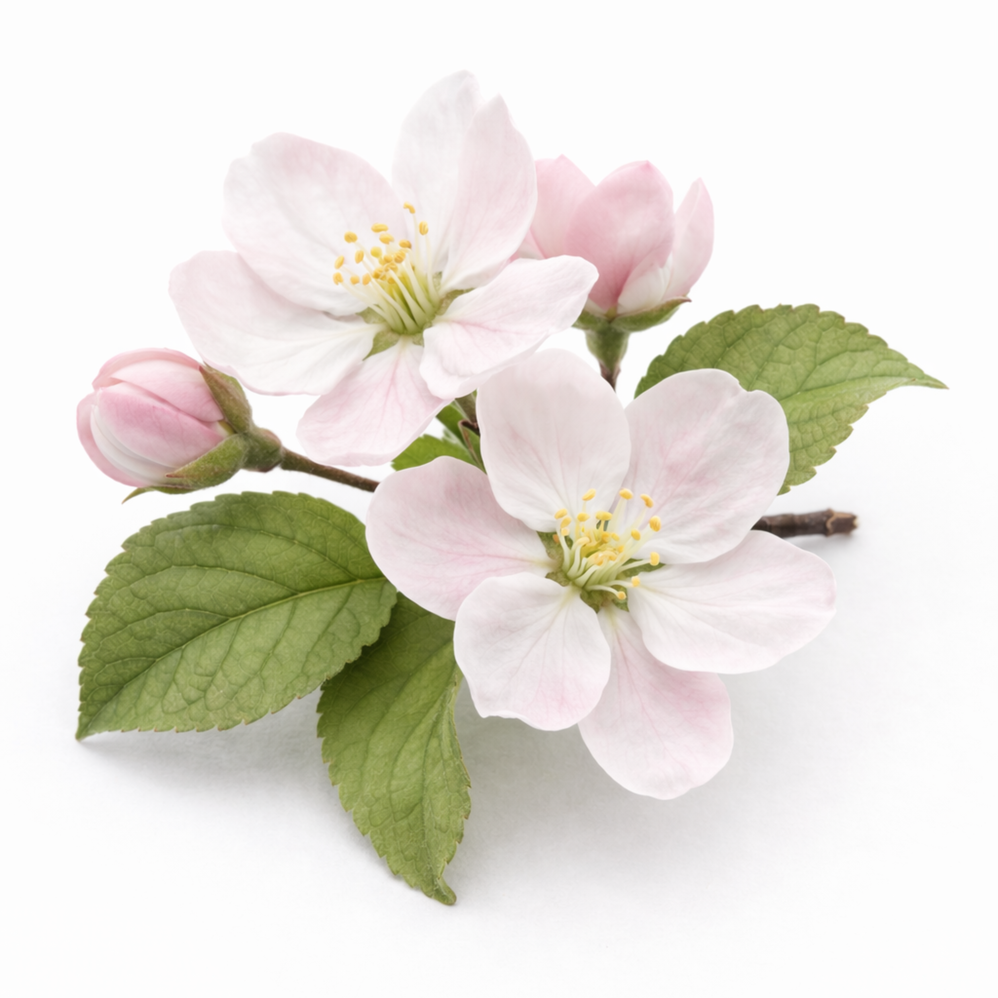 flor de manzano en porcelana fría realista hecha a mano