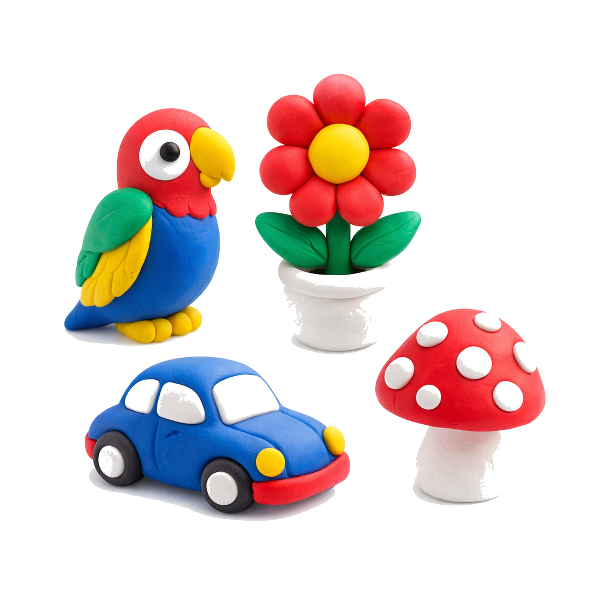 Set Porcelana Fría Cremosa Parchís | 5 Colores Primarios – No se Agrieta ni se Pega | 500g