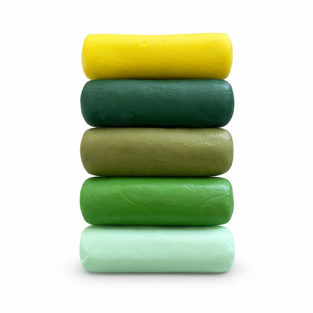 Cremosa Cold Porcelain Botanical Set 500g | 5 Natural & Green Colors