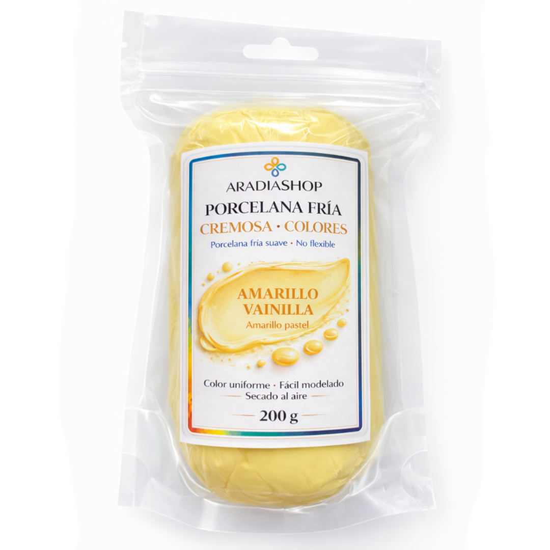 Porcelana fría  Cremosa - Amarillo Vainilla |AradiaShop