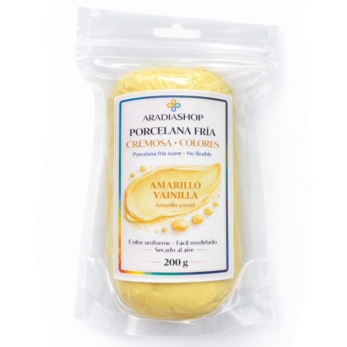 Porcelana fría  Cremosa - Amarillo Vainilla |AradiaShop