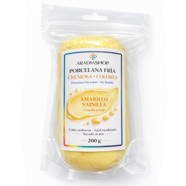 Porcelana fría  Cremosa - Amarillo Vainilla |AradiaShop