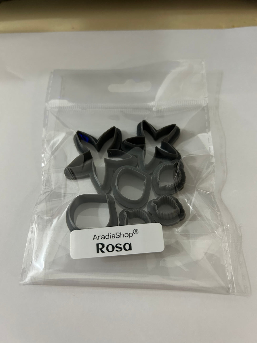 Set Mini Cortadores Rosa para Porcelana Fría y Fondant