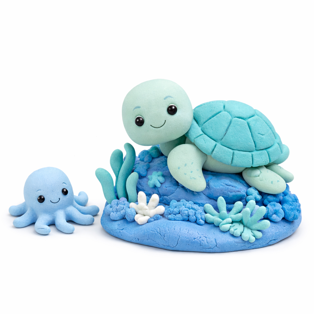 Cremosa Cold Porcelain Sea Set 500g | 5 Blue & Green Colors