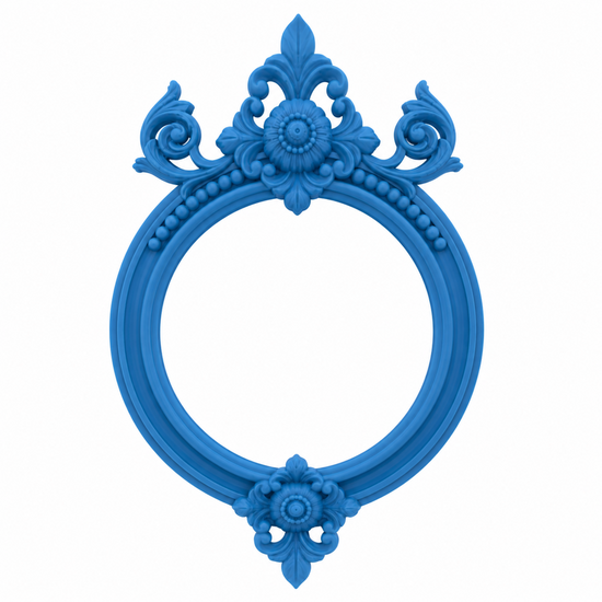 Marco Circular Ornamentado Nº 28 realizado con molde de silicona AradiaShop