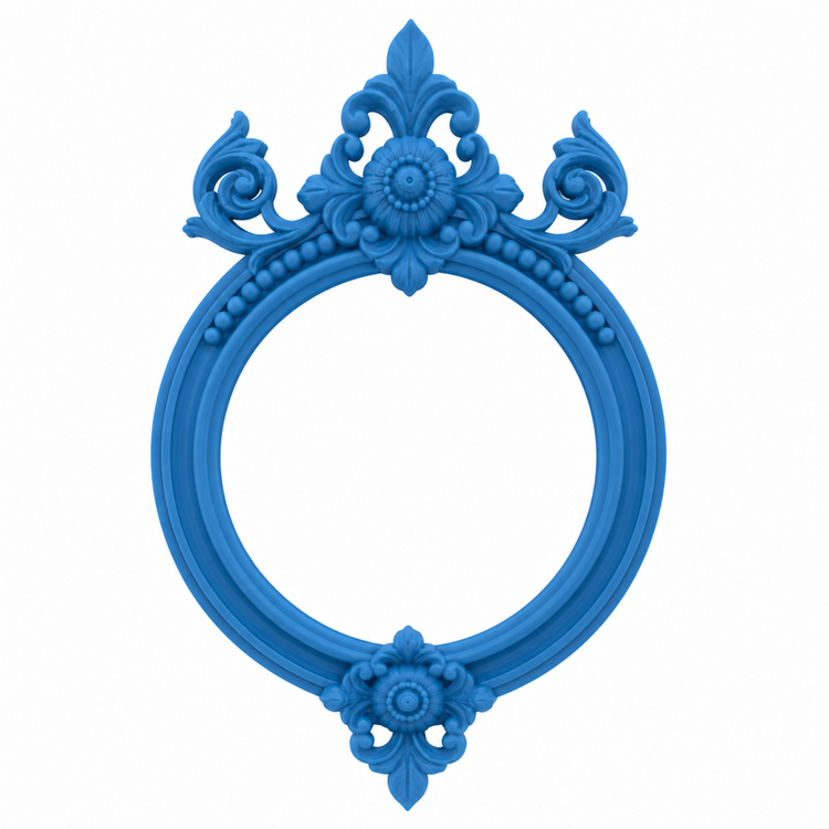Marco Circular Ornamentado Nº 28 realizado con molde de silicona AradiaShop