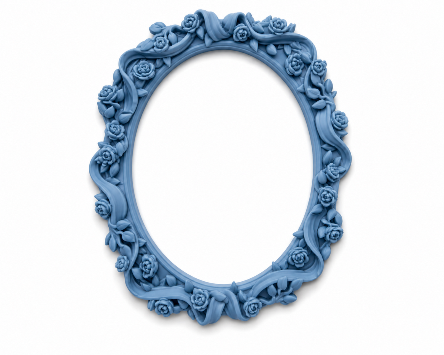 Marco Floral Oval Nº 7 realizado con molde de silicona AradiaShop