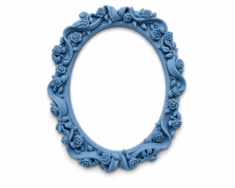 Marco Floral Oval Nº 7 realizado con molde de silicona AradiaShop