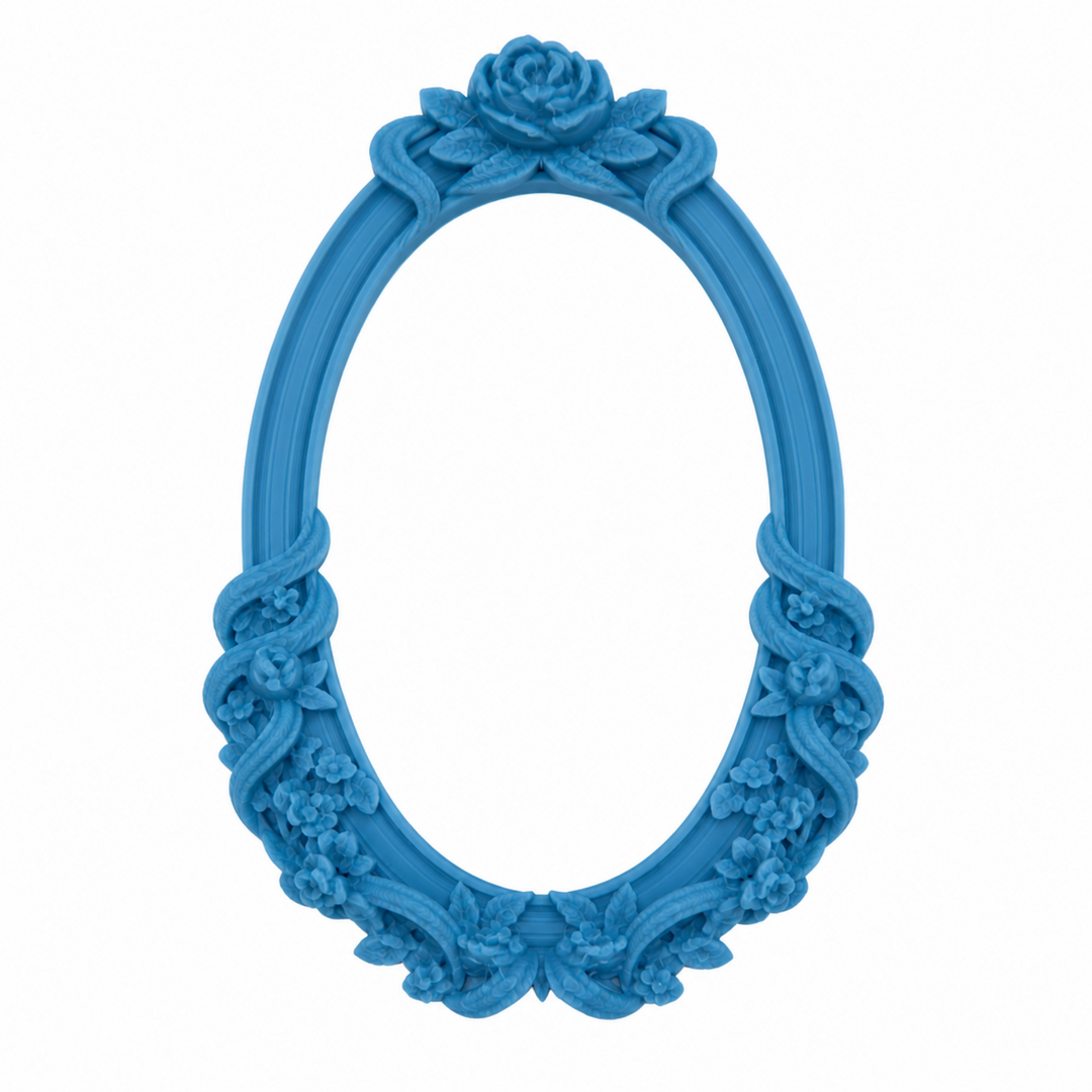 Marco Floral Romántico Nº 27 realizado con molde de silicona AradiaShop