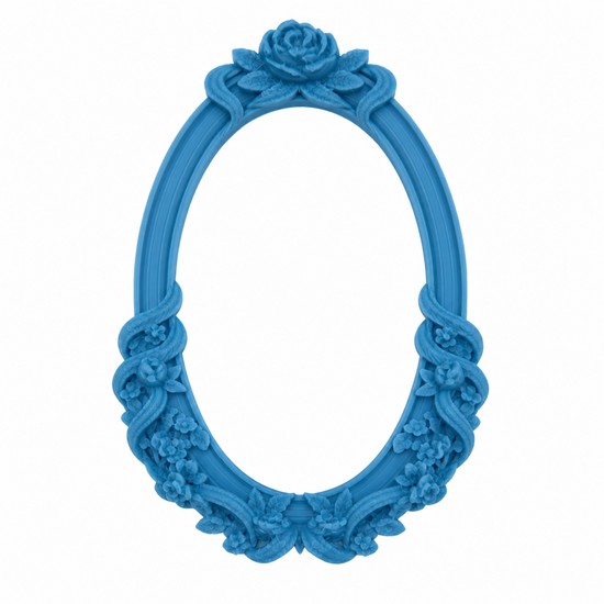 Marco Floral Romántico Nº 27 realizado con molde de silicona AradiaShop