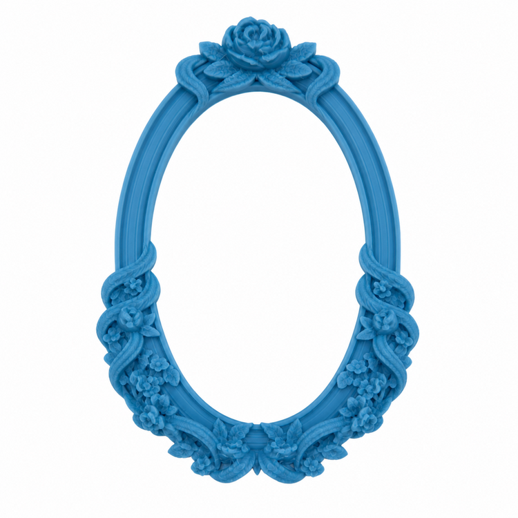Marco Floral Romántico Nº 27 realizado con molde de silicona AradiaShop