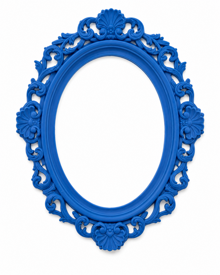 Marco Oval Barroco Nº 5 realizado con molde de silicona AradiaShop