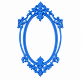 Marco Ovalado Ornamentado Nº 16 realizado con molde de silicona AradiaShop