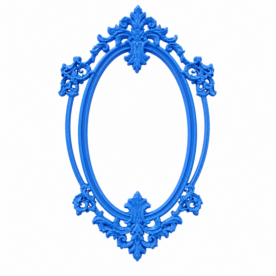 Marco Ovalado Ornamentado Nº 16 realizado con molde de silicona AradiaShop