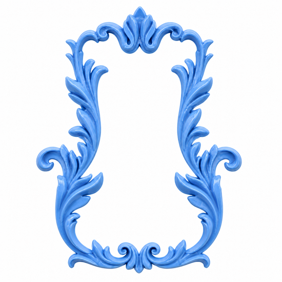 Molde de Silicona Marco Rococó Floral Nº 35