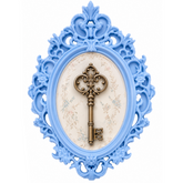 Marco Barroco Ovalado Nº 33 con llave antigua romántica realizado con molde de silicona AradiaShop