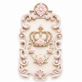 Marco Barroco Vertical Nº 36 con corona francesa romántica realizado con molde de silicona AradiaShop