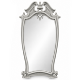 Marco Cartel Barroco Nº 12 decorado como espejo con marco gris claro realizado con molde de silicona AradiaShop