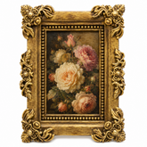 Marco Floral Clásico Nº 30 con óleo de rosas inglesas realizado con molde de silicona AradiaShop