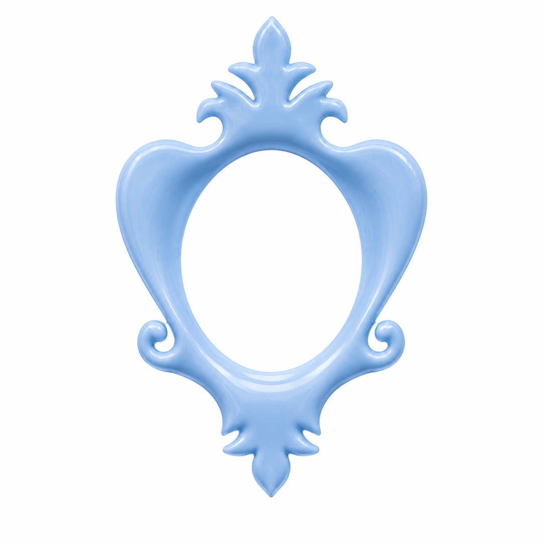 Marco Ovalado Decorativo Nº 44 realizado con molde de silicona AradiaShop