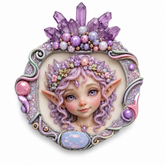 Marco de Cristales Mágicos Nº 49 con duende de fantasía realizado con molde de silicona AradiaShop
