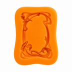 Molde de silicona para marco Art Nouveau en miniatura compatible con porcelana fría y resina