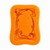 Molde de silicona para marco Art Nouveau en miniatura compatible con porcelana fría y resina