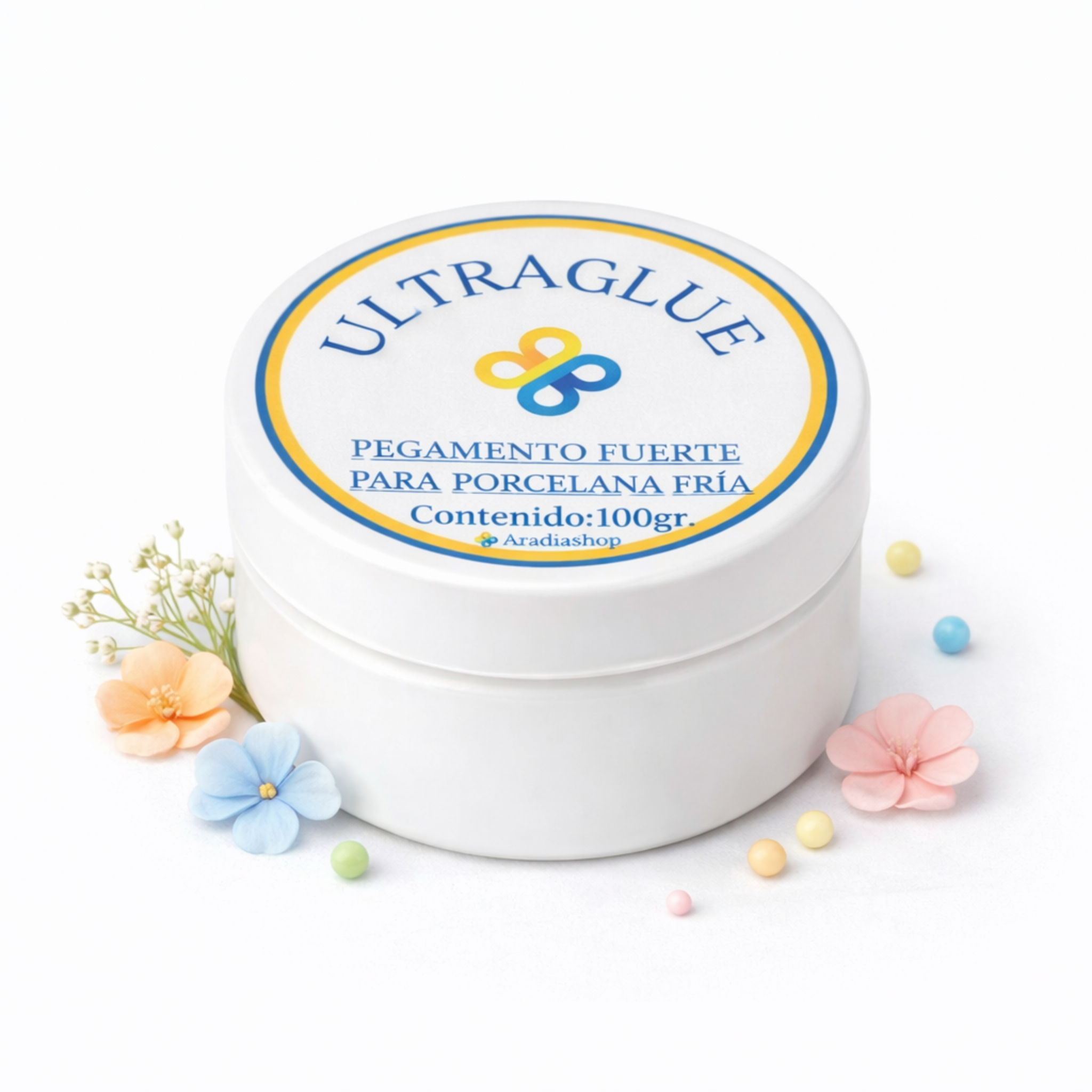Pegamento Ultraglue 100g AradiaShop para porcelana fría y manualidades