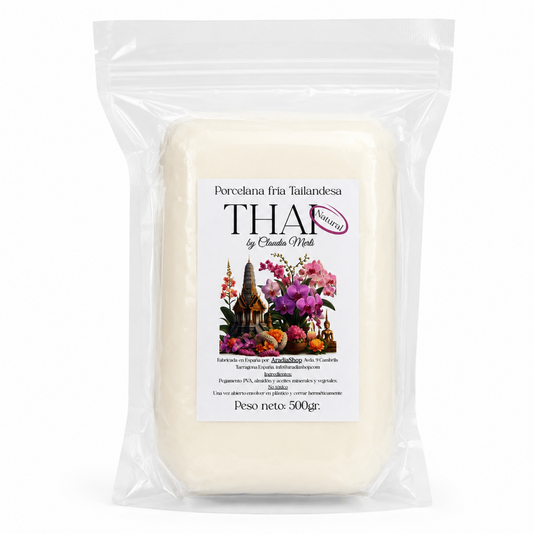 Porcelana Fría THAI 500 g | Pasta Flexible Profesional para Flores | AradiaShop AradiaShop