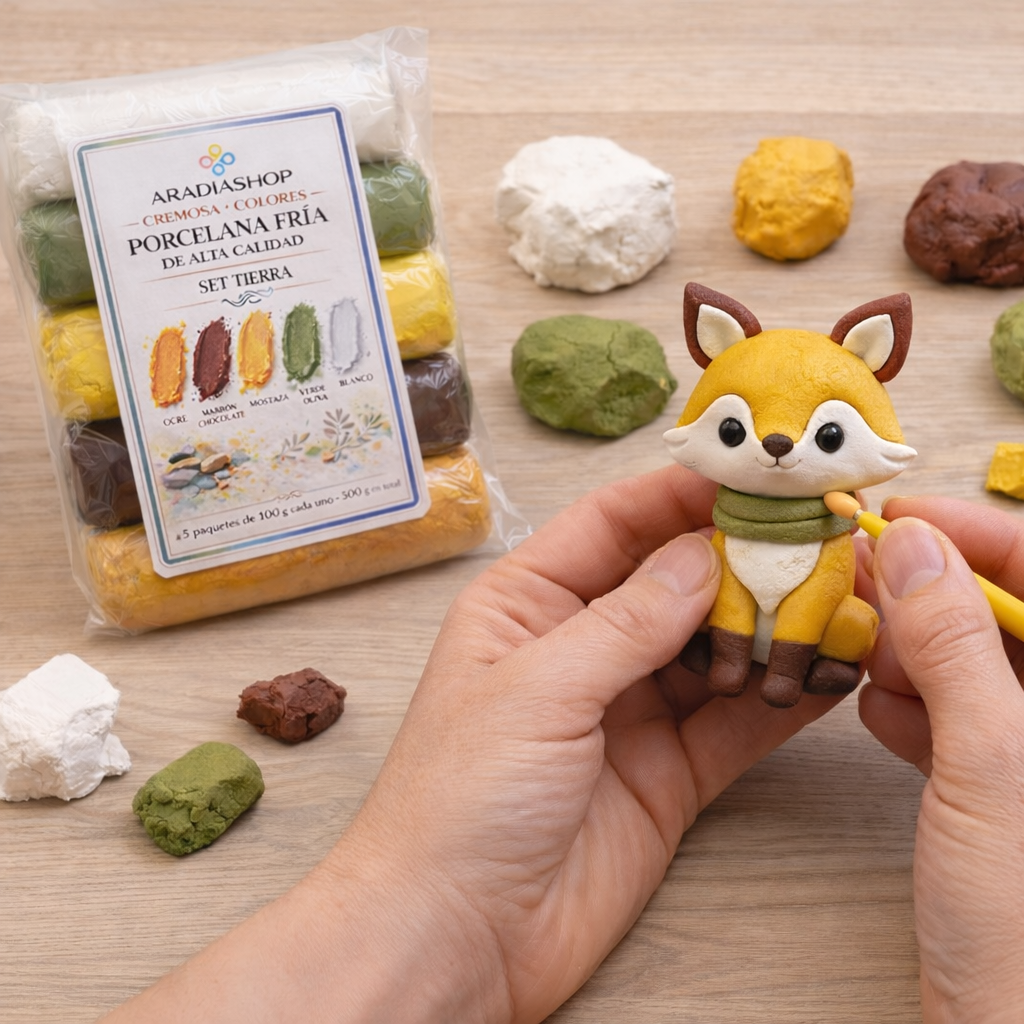 Cremosa Cold Porcelain Earth Set 500g | 5 Natural Colors