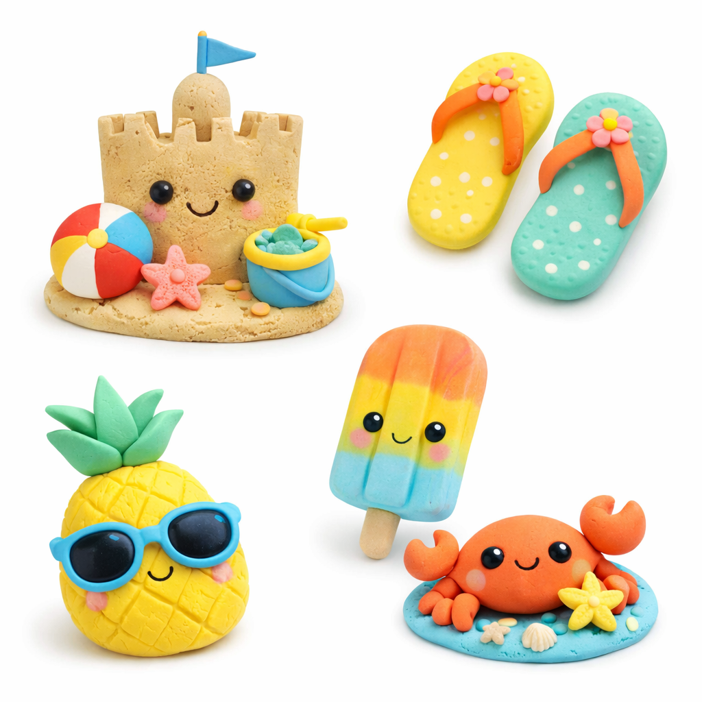 Cremosa Cold Porcelain Summer Set 500g | 5 Vibrant Colors