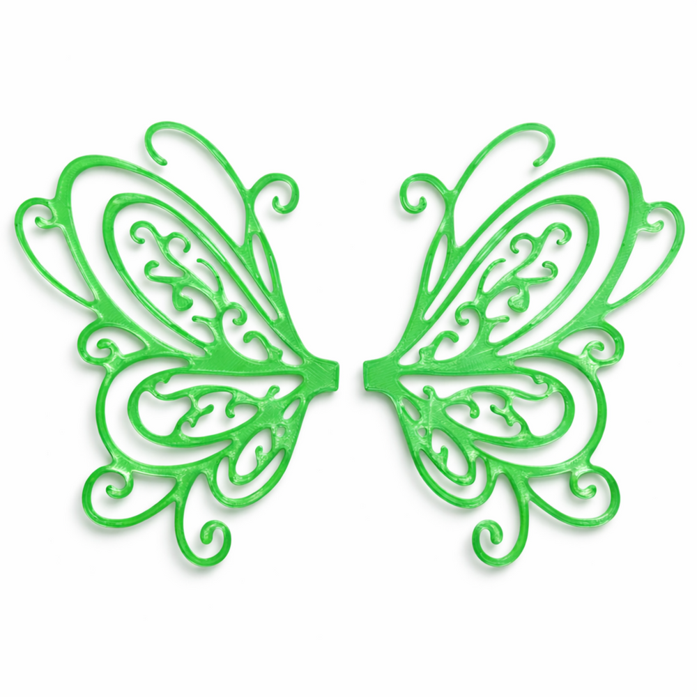Alas Arabesque verde para hadas impresas en 3D AradiaShop para figuras y manualidades