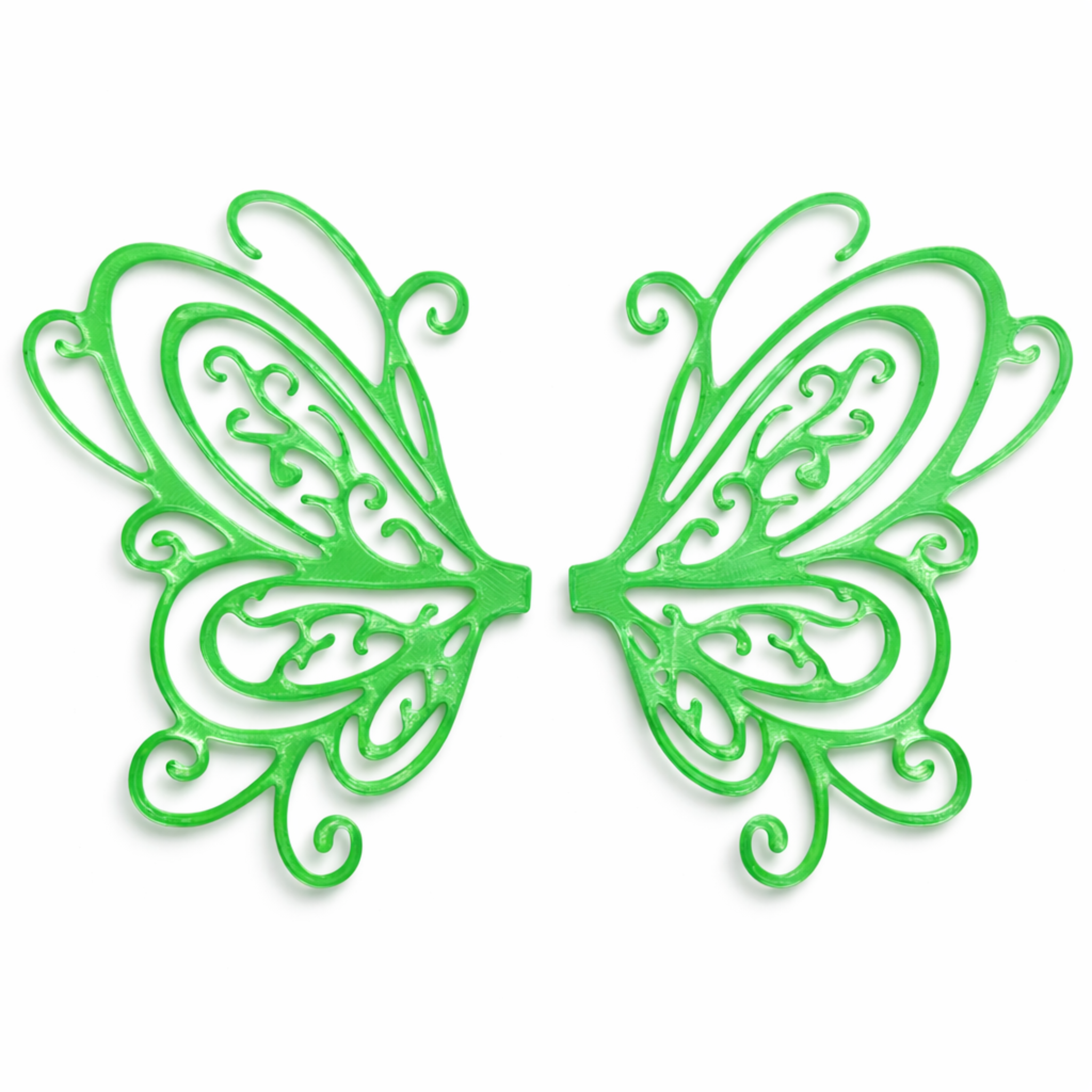 Alas Arabesque verde para hadas impresas en 3D AradiaShop para figuras y manualidades