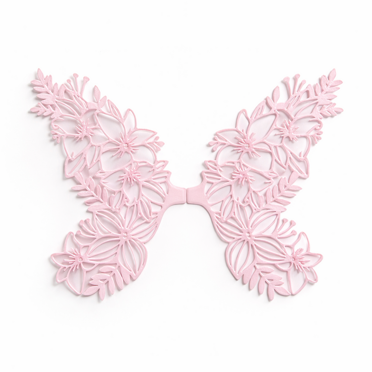 Alas Floralia rosa para hadas impresas en 3D AradiaShop para figuras y modelado