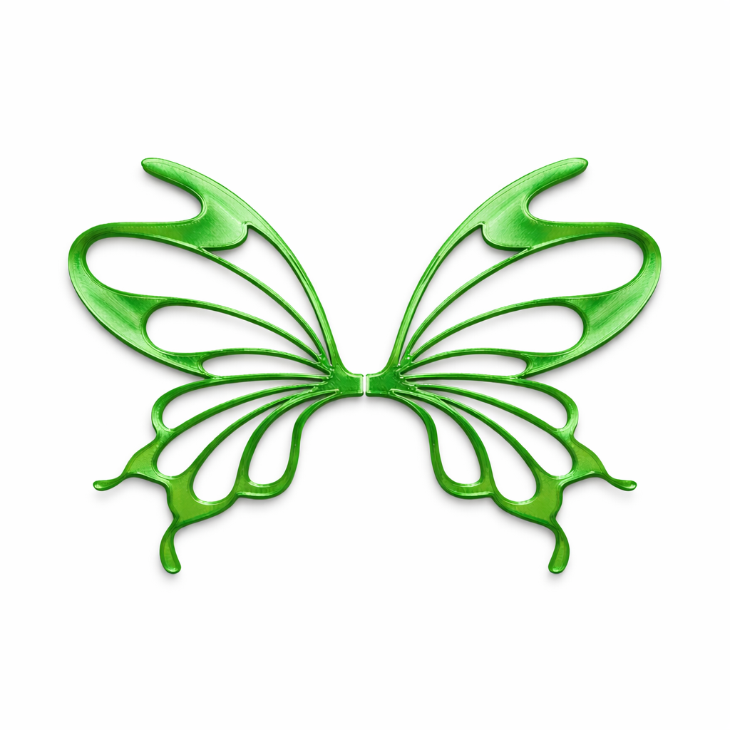 Alas Monarca verde para hadas impresas en 3D AradiaShop para figuras y manualidades