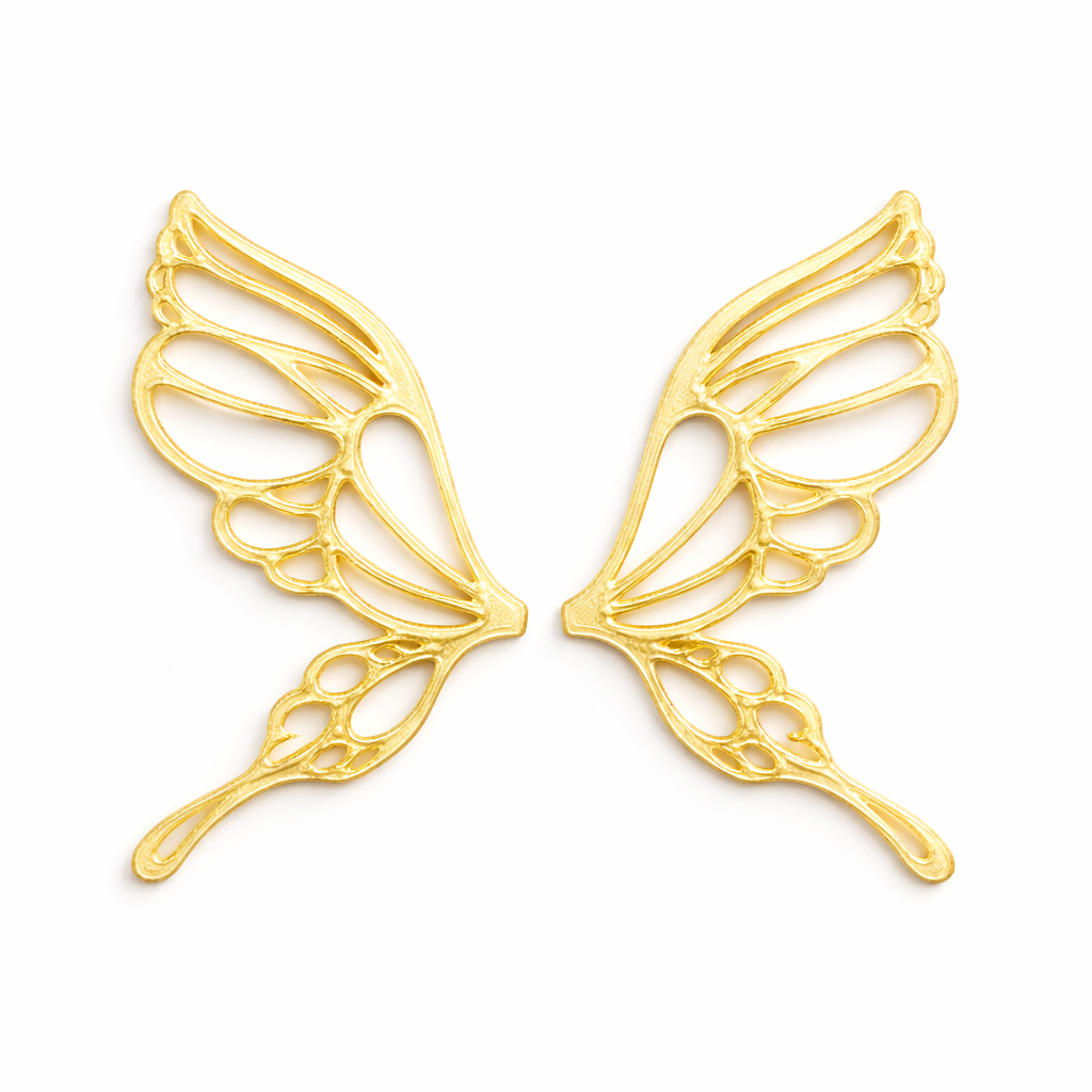 Alas Morpho amarillas para hadas impresas en 3D AradiaShop para figuras y manualidades
