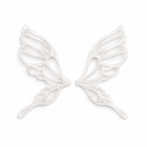 Alas Morpho blancas para hadas impresas en 3D AradiaShop para figuras y modelado