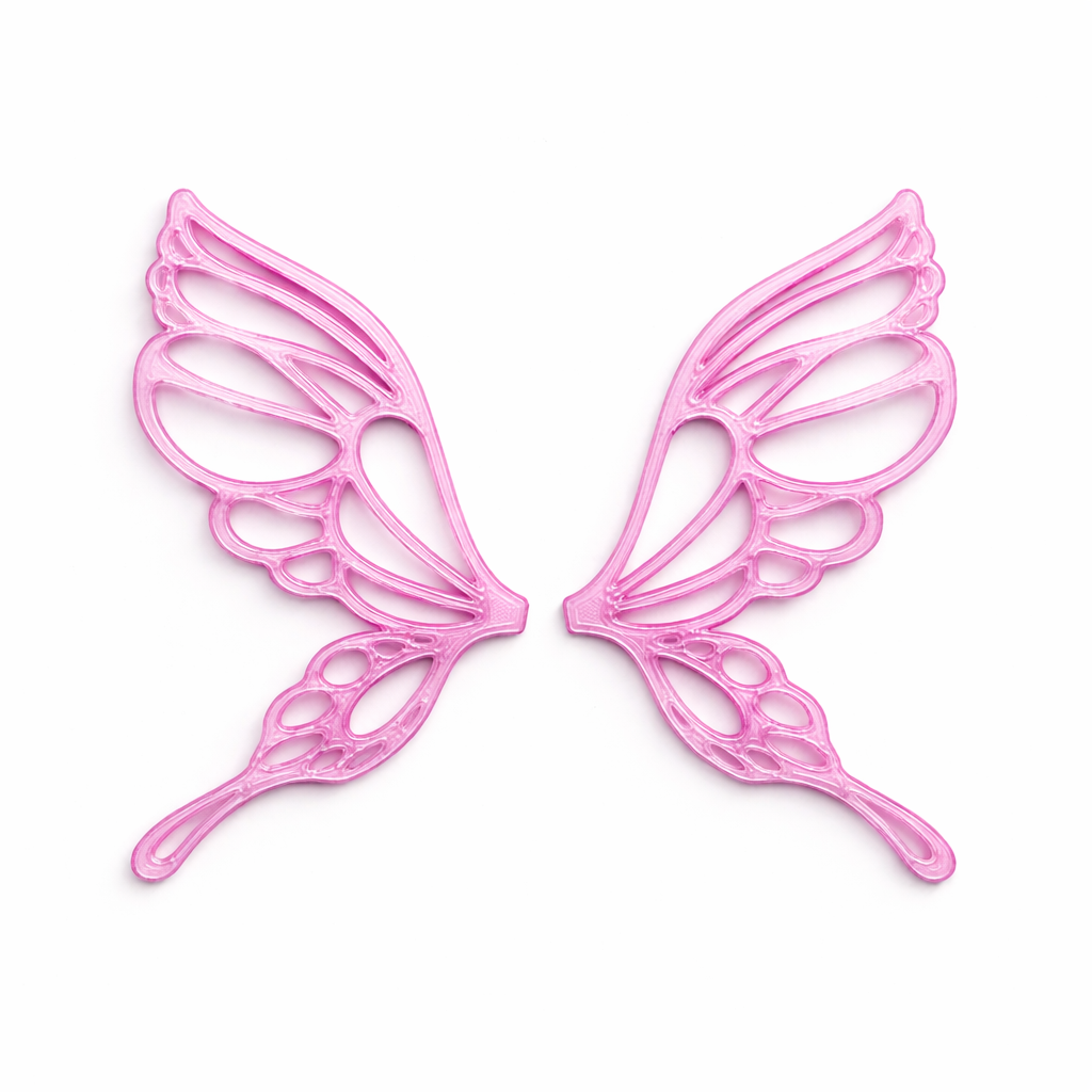 Alas Morpho rosa para hadas impresas en 3D AradiaShop para figuras y modelado