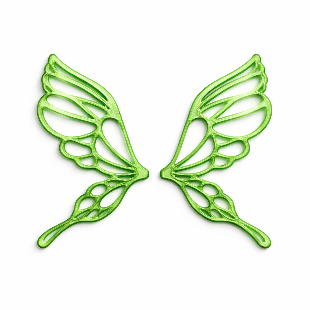Alas Morpho verde para hadas impresas en 3D AradiaShop para figuras decorativas
