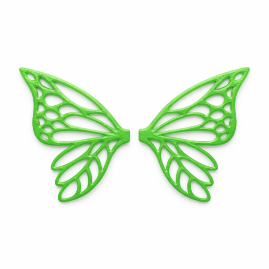 Alas Pixie verde para hadas impresas en 3D AradiaShop para figuras y modelado