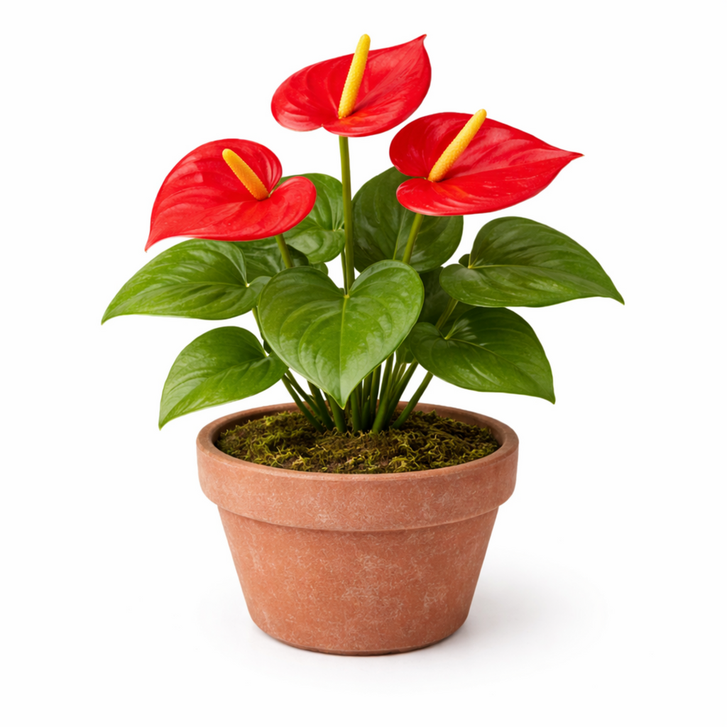 Flor de anturio realizada con porcelana fria usando cortadores AradiaShop