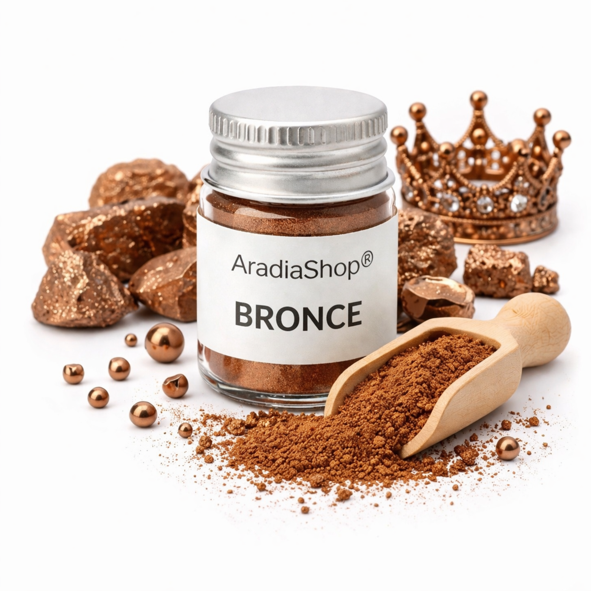 Pigmento metalizado bronce para porcelana fria AradiaShop