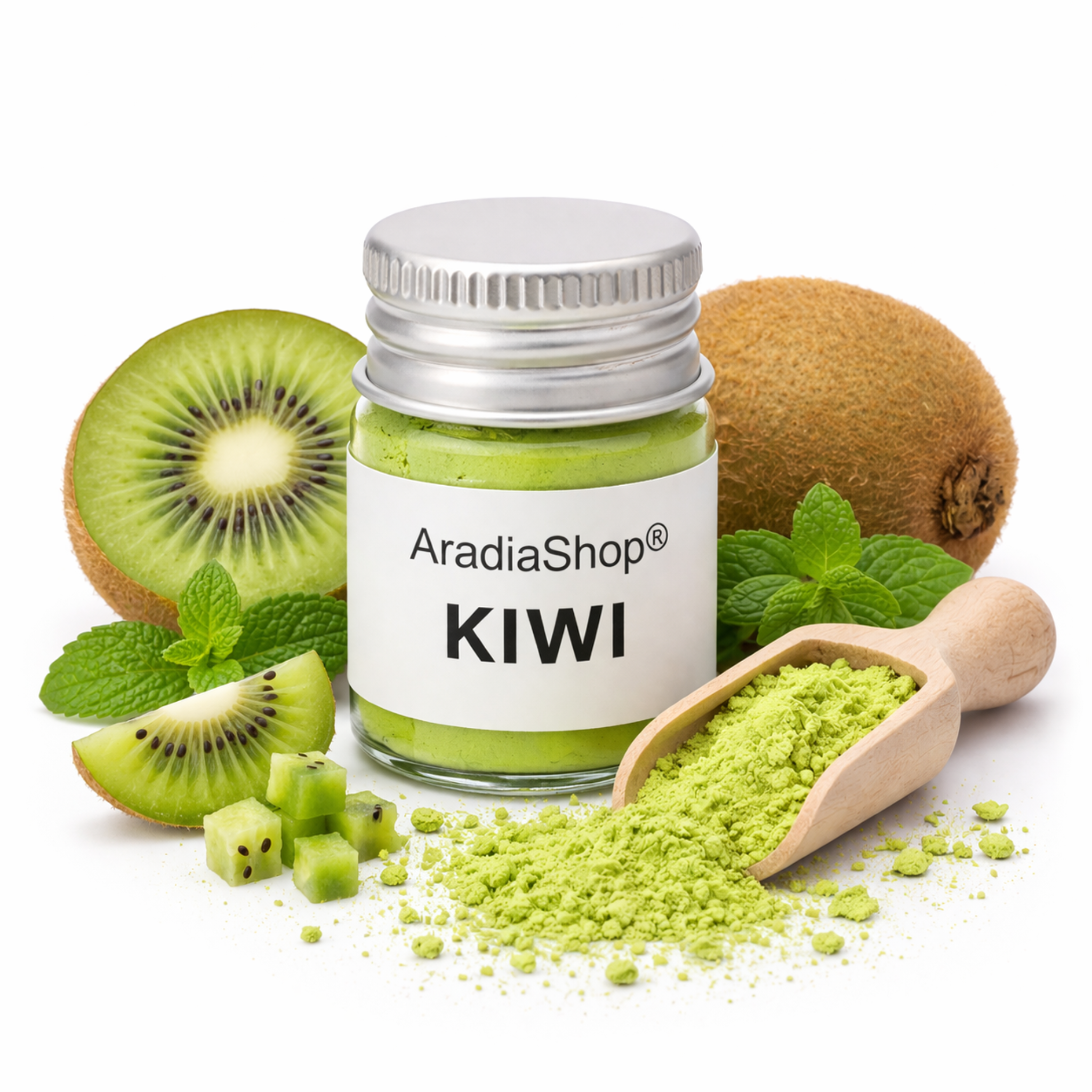 Pigmento concentrado verde kiwi para porcelana fria AradiaShop